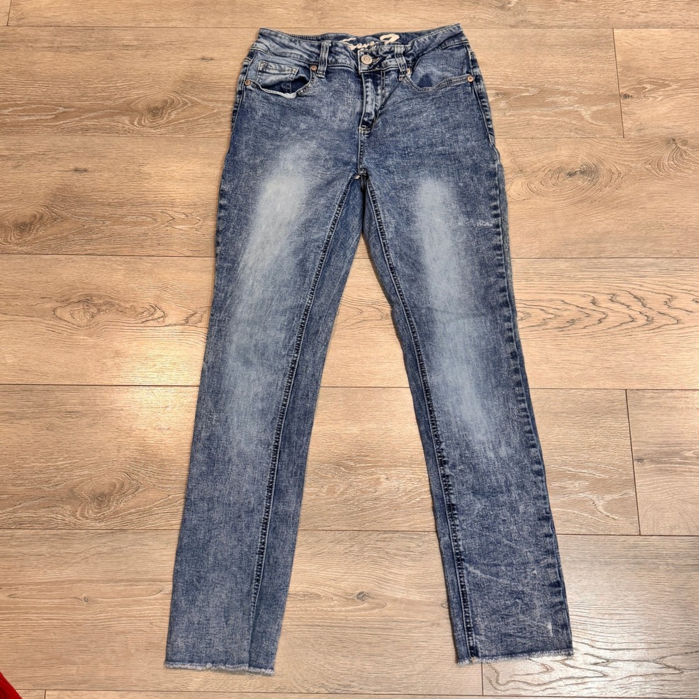 Seven7 Slim‎ Straight Acid Wash Jeans Women Size 8 Blue Denim